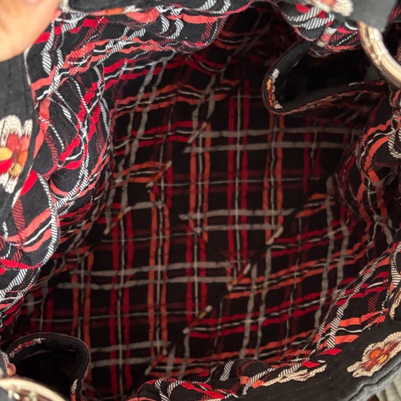 Vera Bradley Black and Red Floral Shoulder Bag - Picture 6 of 6